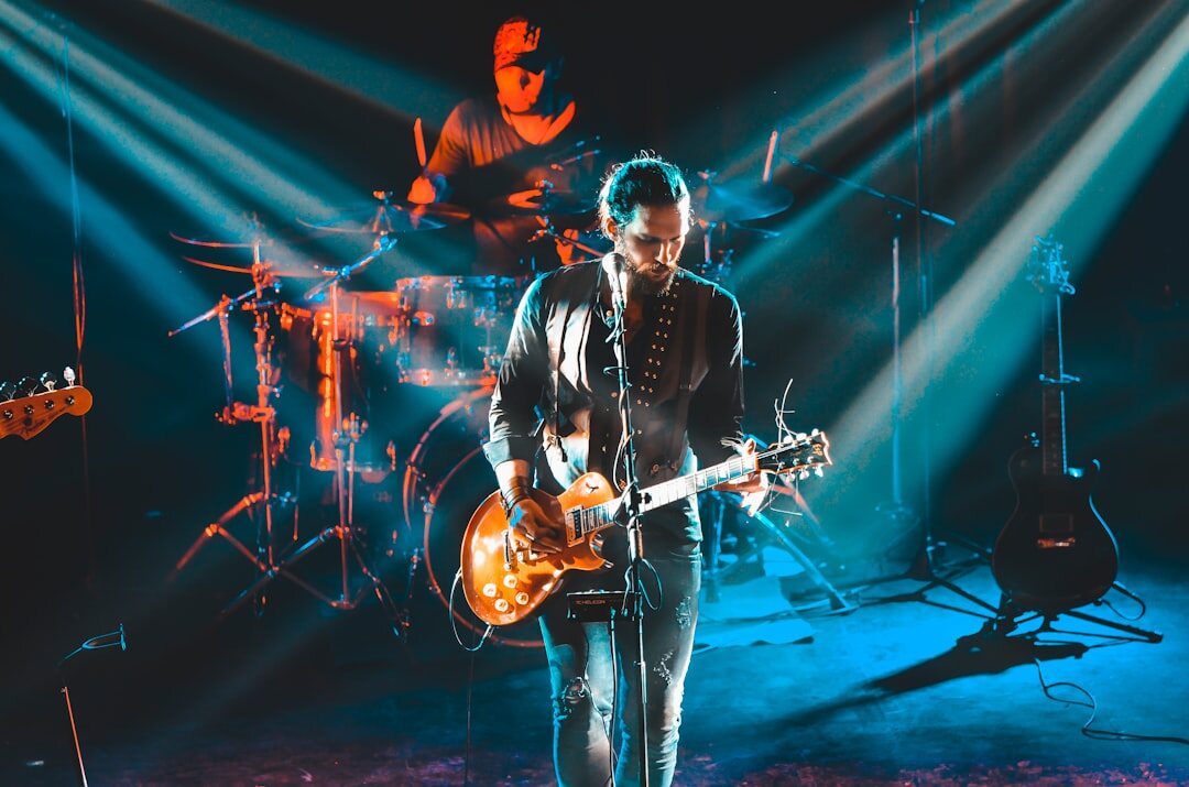 musician performing on stage